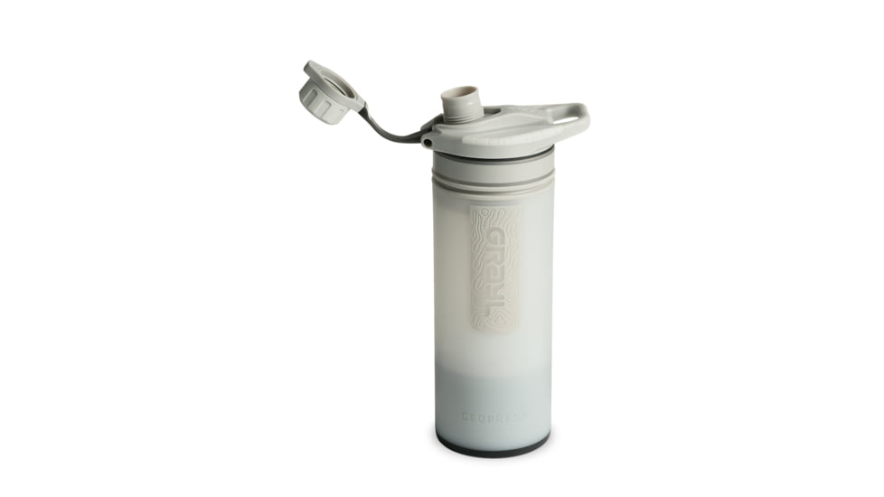 Grayl GeoPress Purifier Bottle, Peak White, 24 oz, 400-PWH
