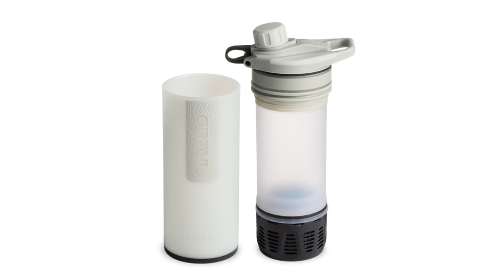 Grayl GeoPress Purifier Bottle, Peak White, 24 oz, 400-PWH