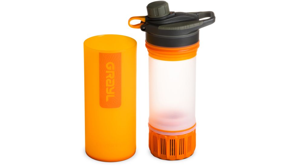 Grayl GeoPress Purifier Bottle, Visibility Orange, 24 oz, 400-ORN