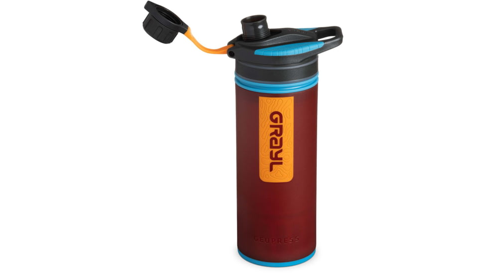 Grayl GeoPress Purifier Bottle, Wanderer Red, 29 oz, 400-WDR