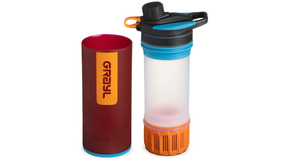 Grayl GeoPress Purifier Bottle, Wanderer Red, 29 oz, 400-WDR