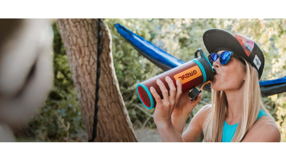 Grayl GeoPress Purifier Bottle, Wanderer Red, 29 oz, 400-WDR