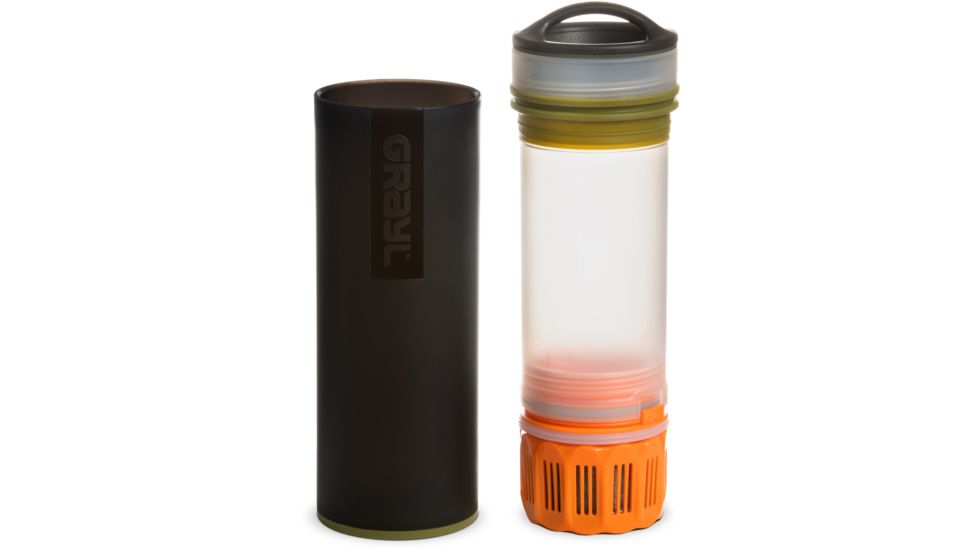 Grayl Ultralight Compact Purifier Bottle, Camo Black, 16 oz, ULC-01-CB