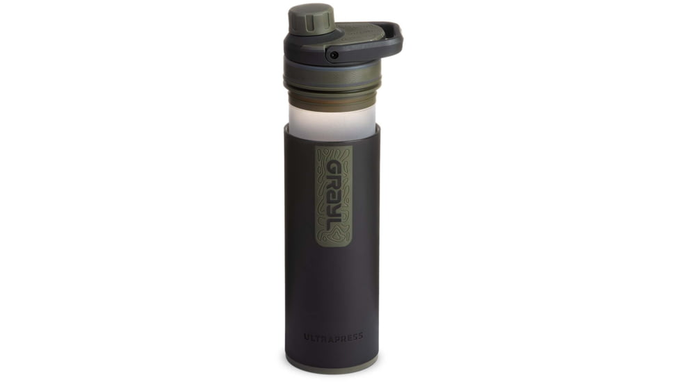 Grayl UltraPress Purifier Bottle, Camp Black, 16.9 oz, 500-CMP