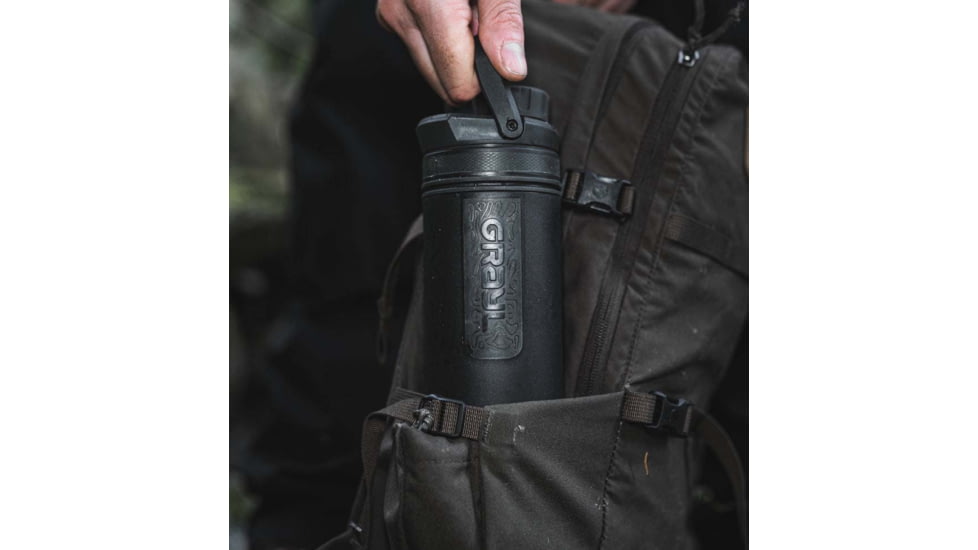 Grayl UltraPress Purifier Bottle, Covert Black, 16.9 oz, 500-COV