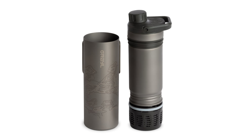 Grayl UltraPress Purifier Bottle, Covert Black, 16.9 oz, 511-SEA-COV