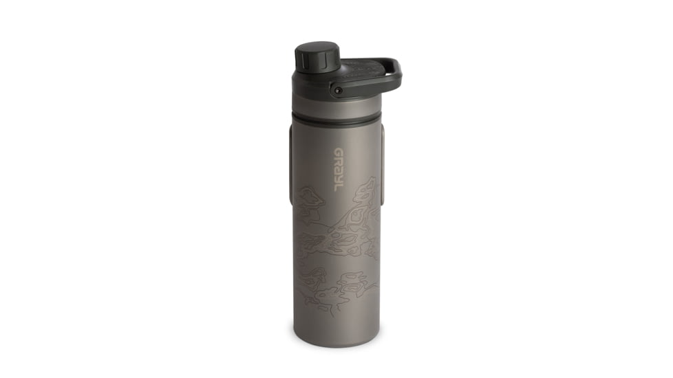 Grayl UltraPress Purifier Bottle, Covert Black, 16.9 oz, 511-SEA-COV
