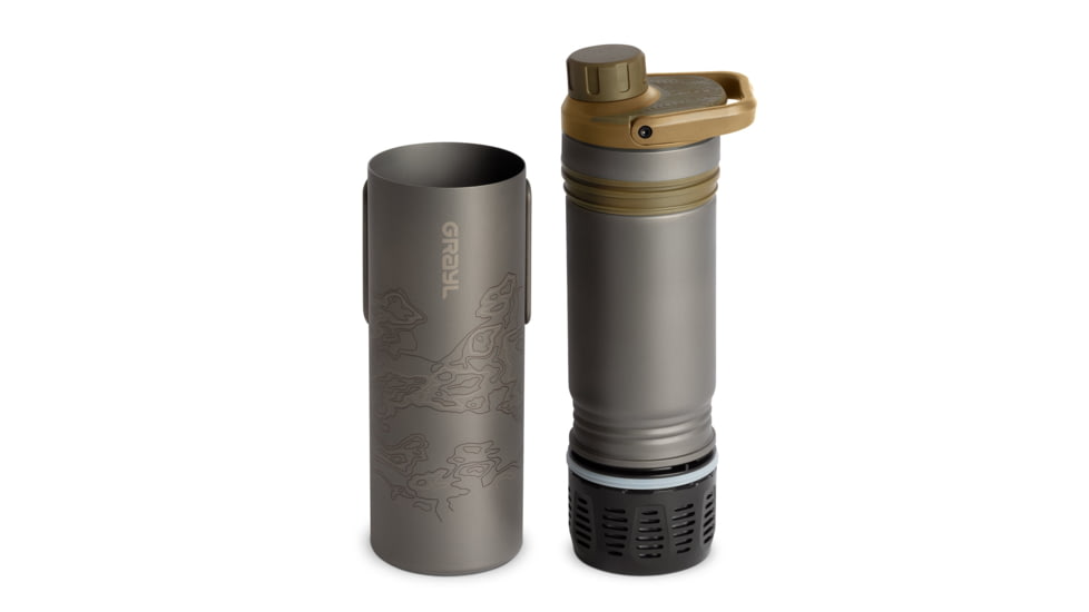 Grayl UltraPress Purifier Bottle, Coyote Brown, 16.9 oz, 511-SEA-CBN