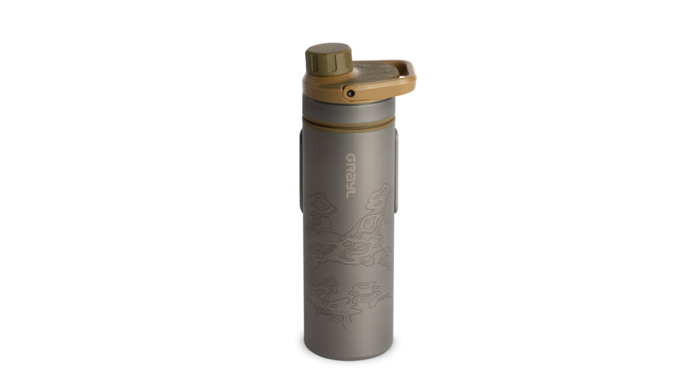Grayl UltraPress Purifier Bottle, Coyote Brown, 16.9 oz, 511-SEA-CBN