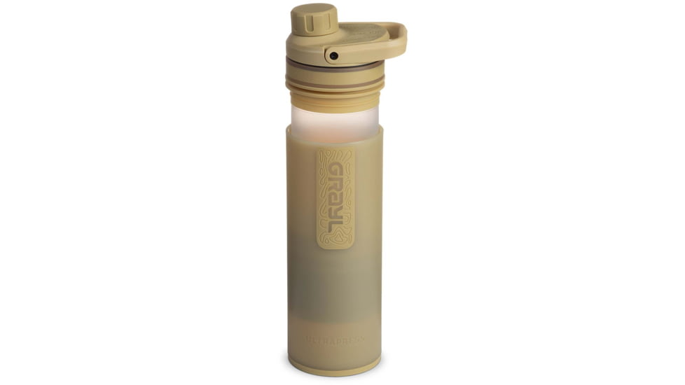 Grayl UltraPress Purifier Bottle, Desert Tan, 16.9 oz, 500-DTN