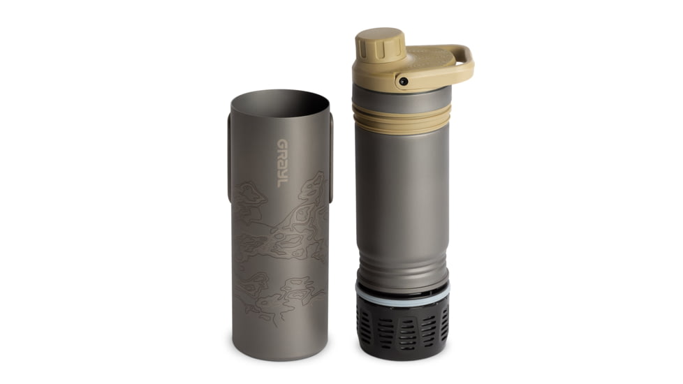 Grayl UltraPress Purifier Bottle, Desert Tan, 16.9 oz, 511-SEA-DTN