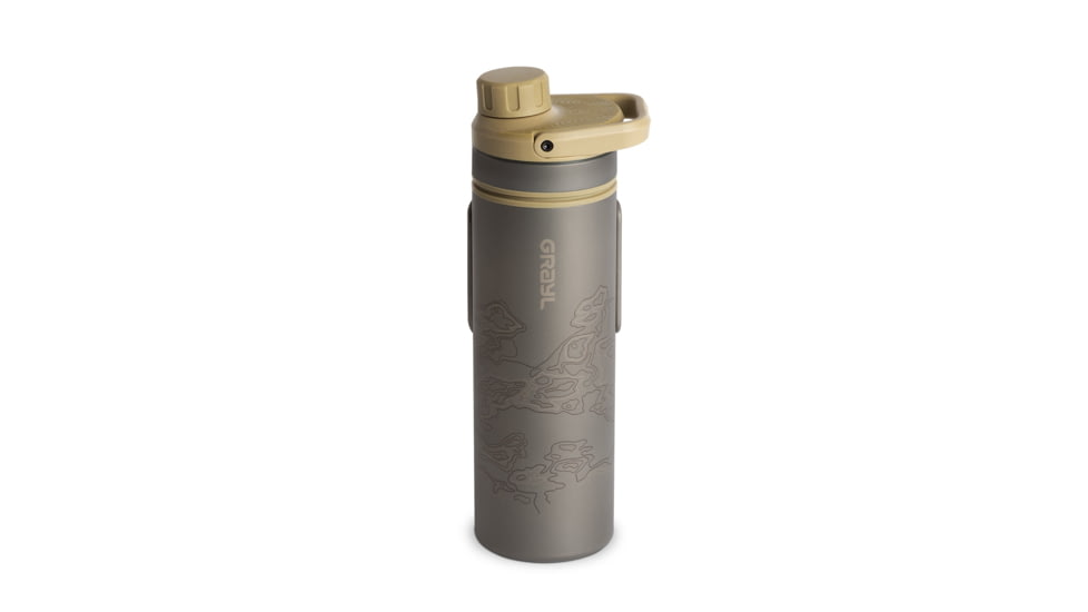 Grayl UltraPress Purifier Bottle, Desert Tan, 16.9 oz, 511-SEA-DTN