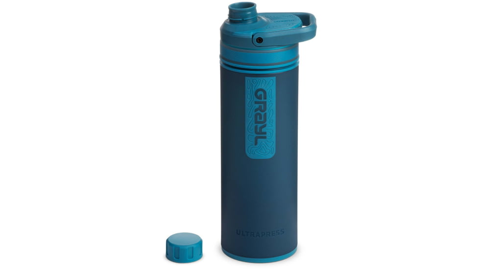Grayl UltraPress Purifier Bottle, Forest Blue, 16.9 oz, 500-FOR