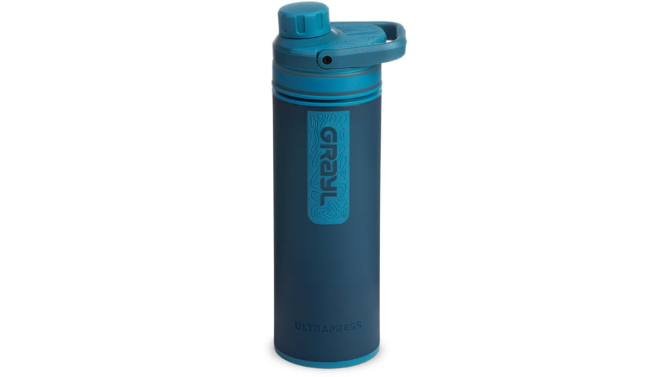 Grayl UltraPress Purifier Bottle, Forest Blue, 16.9 oz, 500-FOR