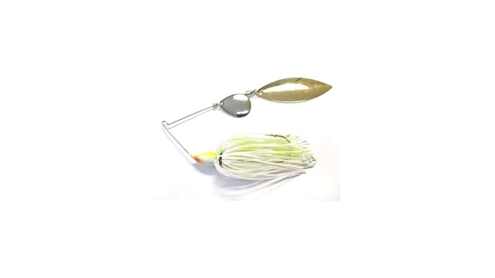 Greenfish Tackle Ballistic Blade - Colorado/Willow, Chartreuse/white, 3/8oz, BBLCHWH38CW