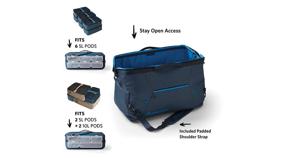 Gregory Alpaca 50L Wide Mouth Duffel Bag, Slate Blue, One Size, 149397-E264