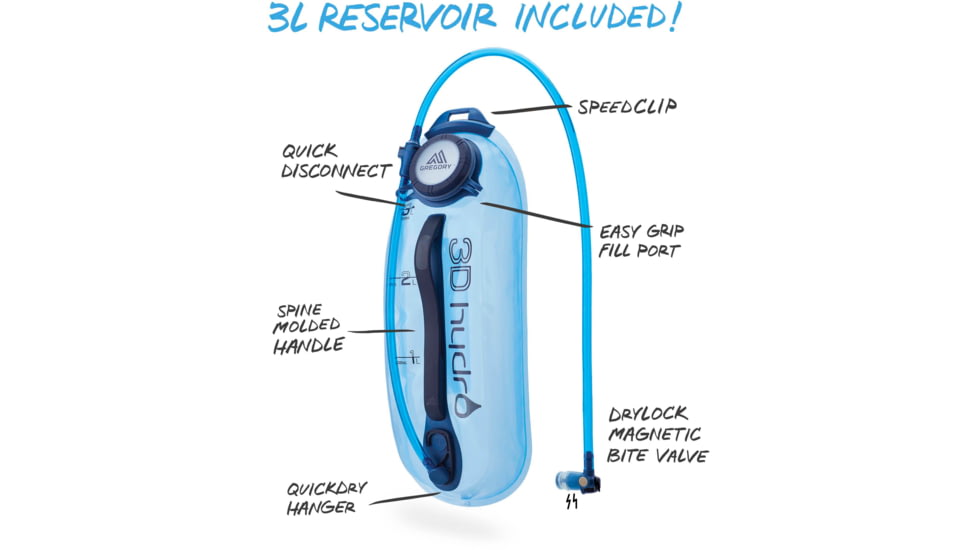 Gregory Salvo 16L H2O Pack, Spark Navy, One Size, 143368-8885