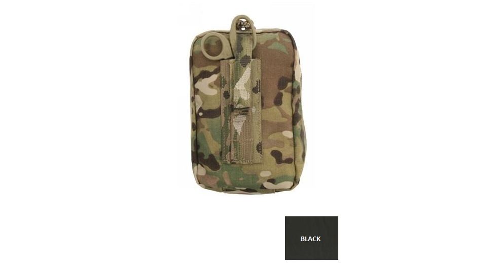 Grey Ghost Gear Small Medical Pouch, MALICE Clips for MOLLE/PALS, Black, 4003-2