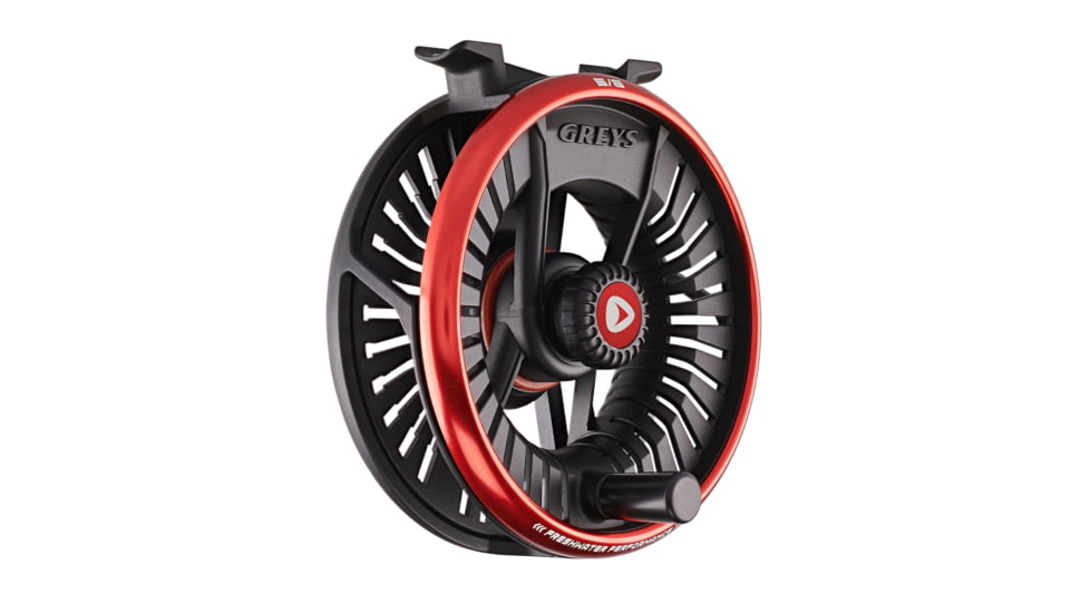 Greys Tail Spare Spool Reel, 1.0/1, Right/Left, 5/6, Black/Red, GSPTAIL56
