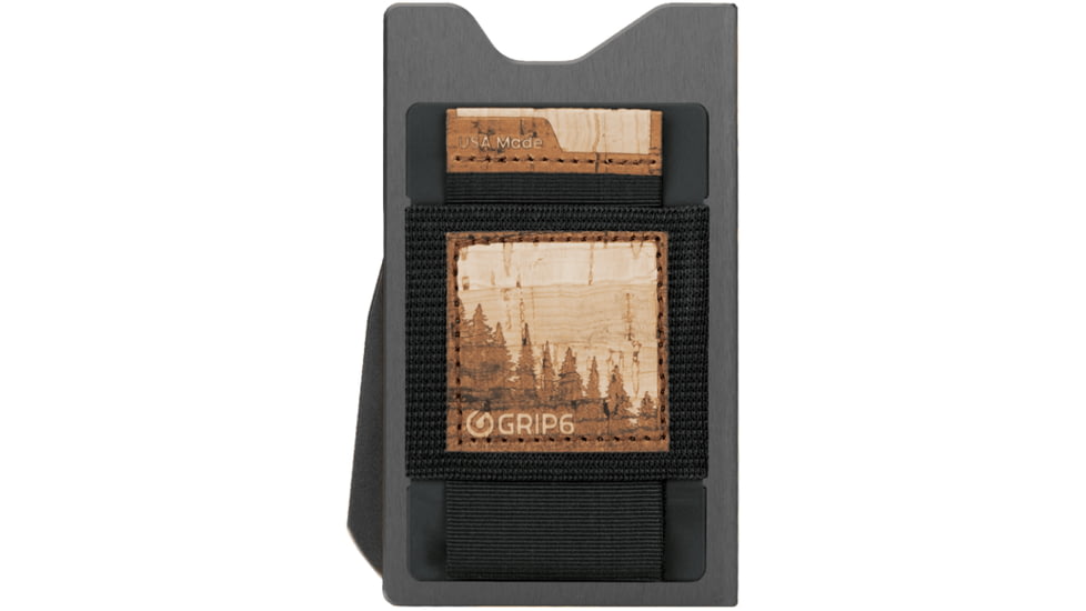 Grip6 Aluminum No Loop Wallet Builder w/Cork Wingman, Grey, WLT-NEW-GML-NP-RCRK