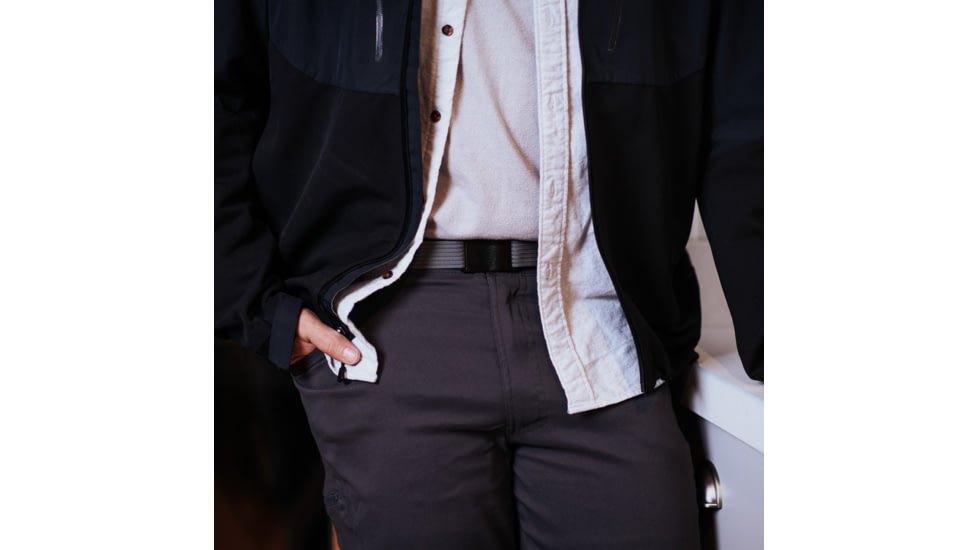 Grip6 Narrow Black Buckle Belt w/Grey Strap, 34, NB-NINJA-LS-GRY-1.1-34