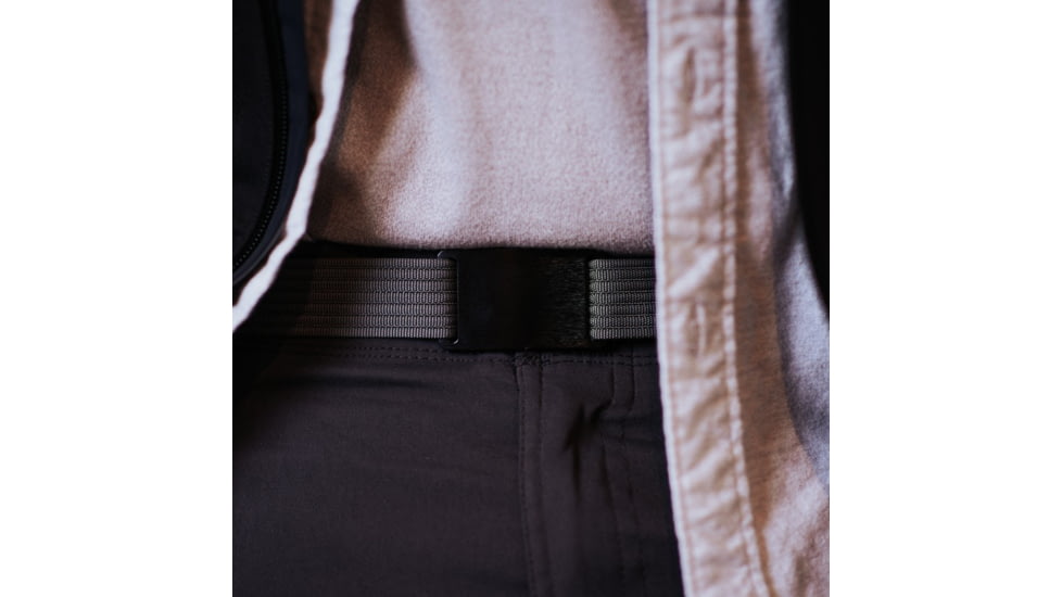 Grip6 Narrow Black Buckle Belt w/Grey Strap, 34, NB-NINJA-LS-GRY-1.1-34