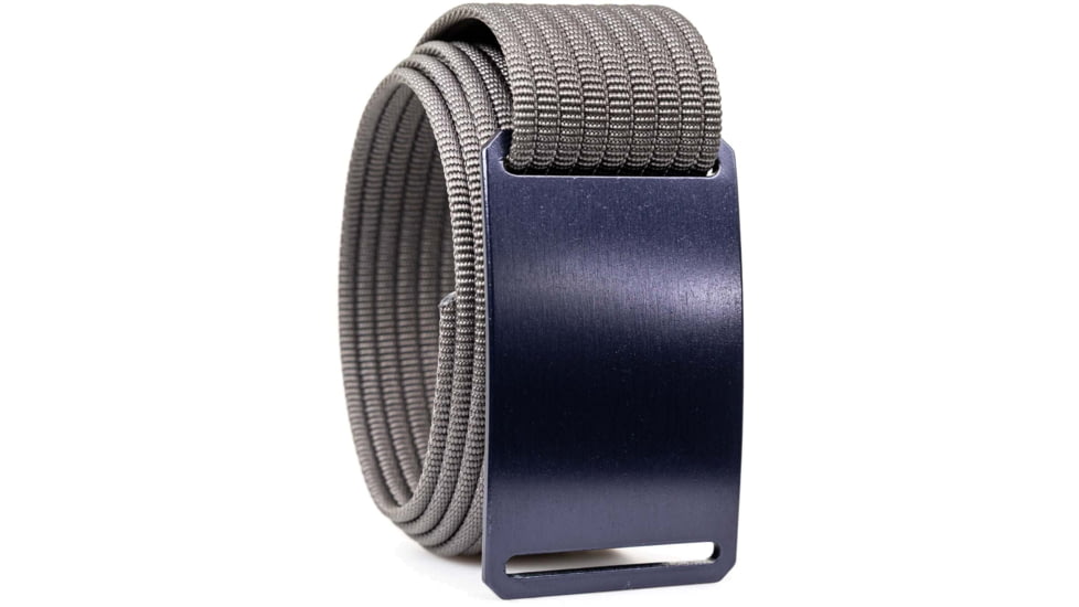 Grip6 Standard Blue Steel Buckle w/Silver Strap, 38, SB-BLUESTEEL-MS-TTM-1.5-38