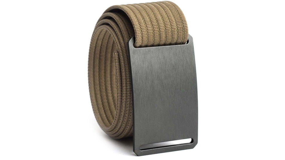 Grip6 Standard Gunmetal Buckle w/Brown Strap, 28, SB-GUNMETAL-MS-CUB-1.5-28