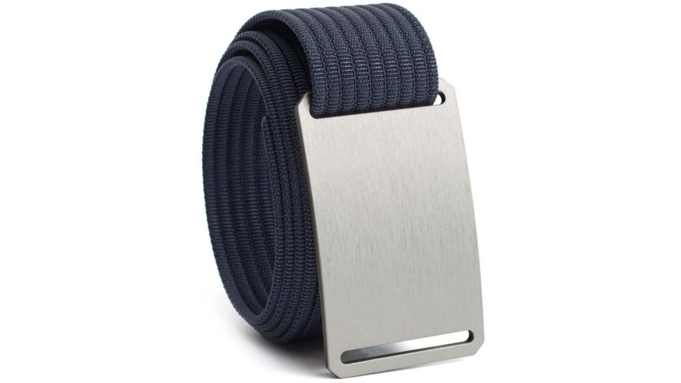 Grip6 Standard Silver Buckle w/Navy Strap, 38, SB-GRANITE-MS-BLJ-1.5-38