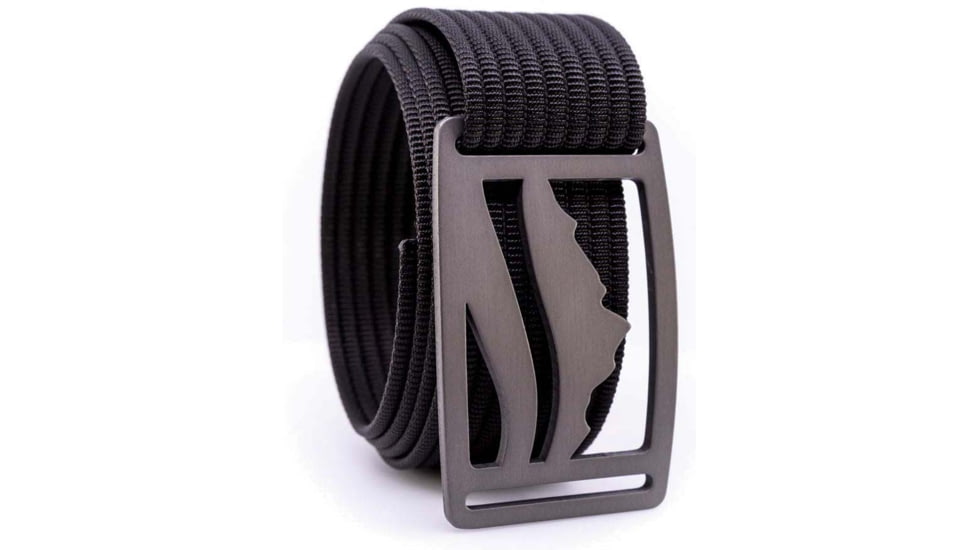 Grip6 Standard Wasatch Grey Buckle w/Black Strap, 38, SB-WASATCH-GML-MS-JET-1.5-38
