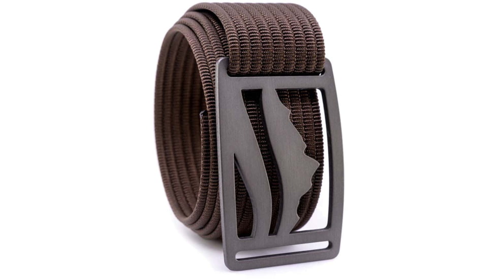 Grip6 Standard Wasatch Grey Buckle w/Brown Strap, 38, SB-WASATCH-GML-MS-CUB-1.5-38