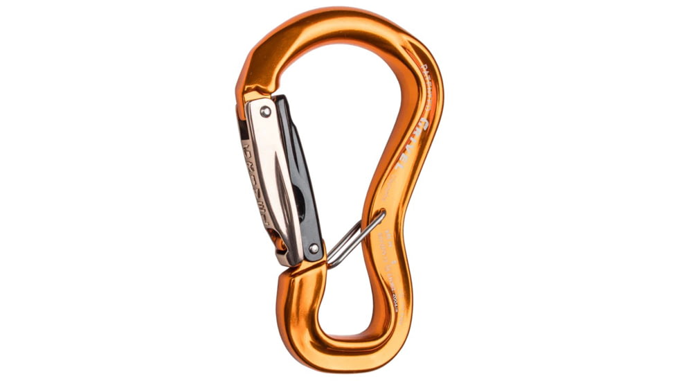 Grivel Clepsydra Twin Gate Carabiner, Orange/Silver, Large, 389441