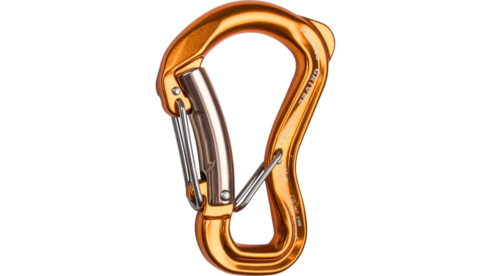 Grivel Clepsydra Twin Gate Carabiner, Orange/Silver, Small, 758769