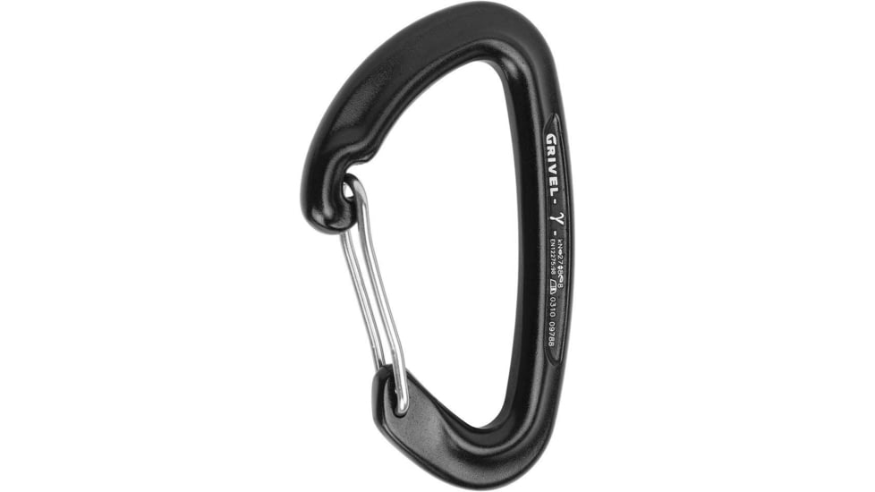 Grivel Gamma Wire Gate Carabiner, Black, RSK2W.B