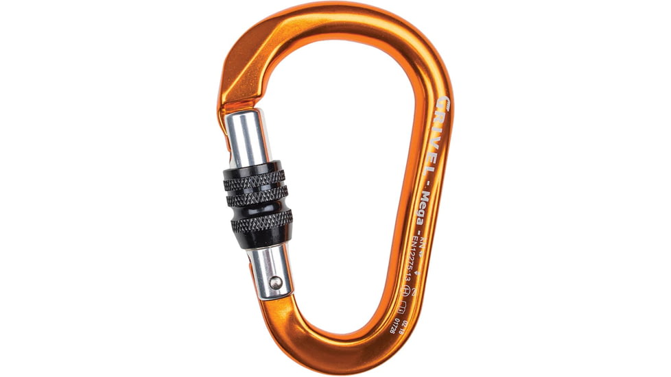 Grivel Mega K6N HMS Screw Gate Carabiner, Gold, RSK6N