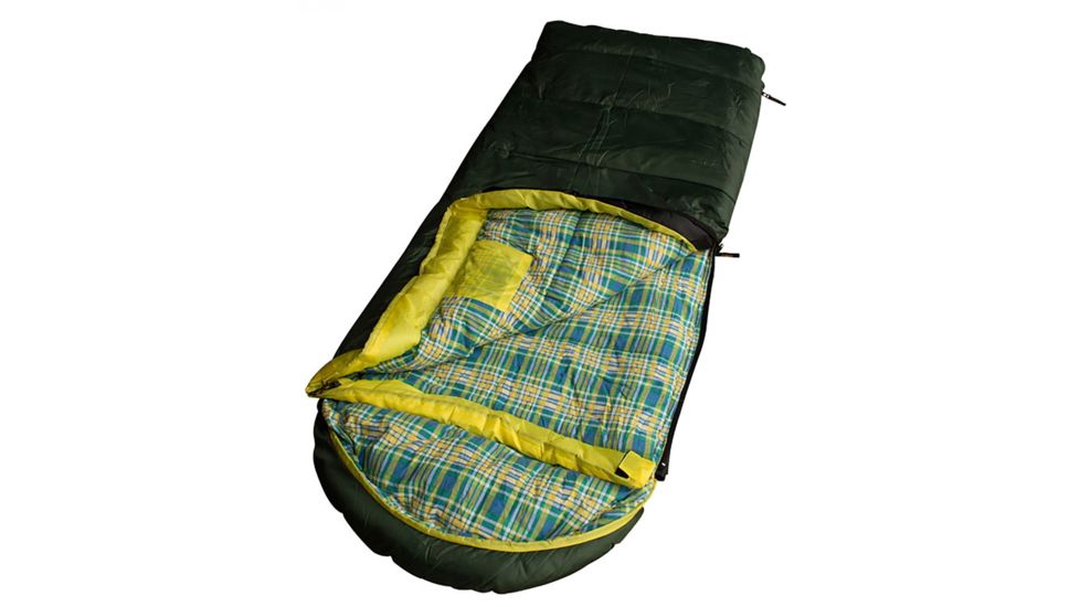 Grizzly Kid +0 Degree Sleeping Bag, Green, Large, 30061