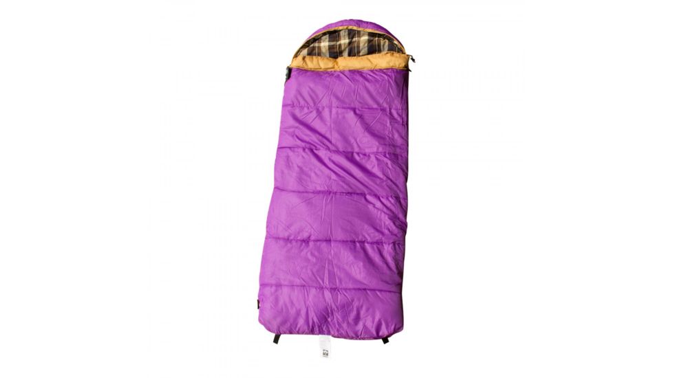 Grizzly Kid +0 Degree Sleeping Bag, Purple, Large, 30062