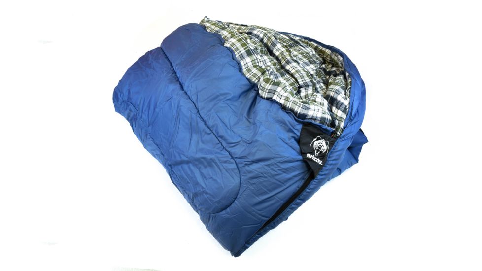 Grizzly Ripstop -25 Degree Sleeping Bag, Blue, Large, 40006
