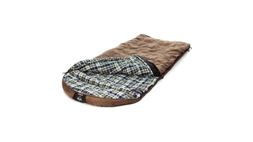 Grizzly Ripstop +25 Degree Sleeping Bag, Light Brown, Large, 40004