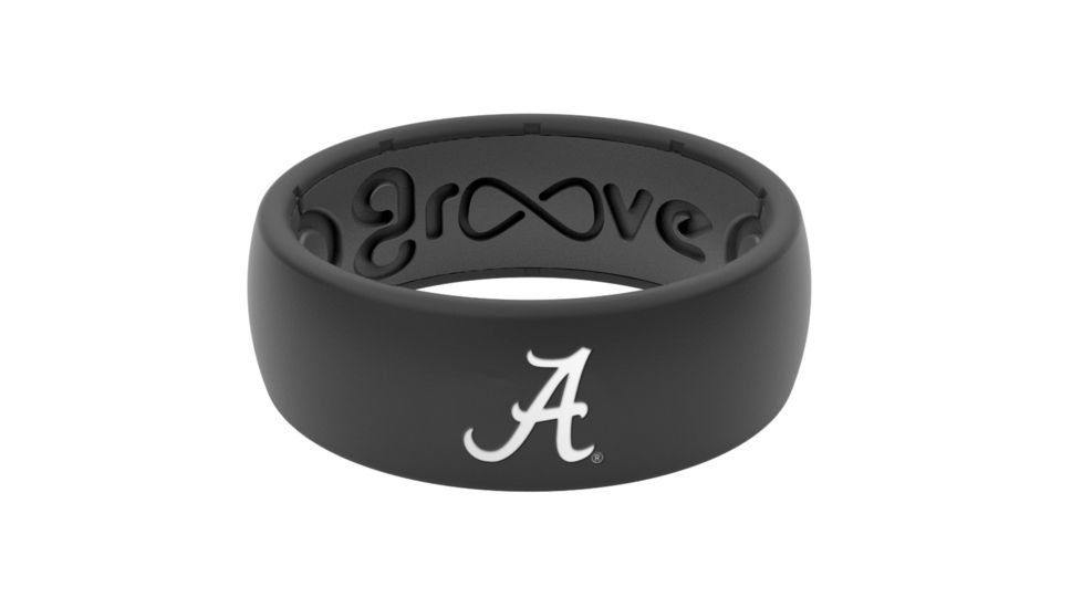 Groove Life Original  Collegiate Alabama Silicone Ring, Black, 7 TGV-RNG-OR-CL-ALAB-BK-07