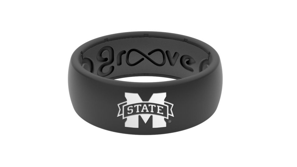 Groove Life Original Collegiate Mississippi State Silicone Ring, Black, 7 TGV-RNG-OR-CL-MSST-BK-07
