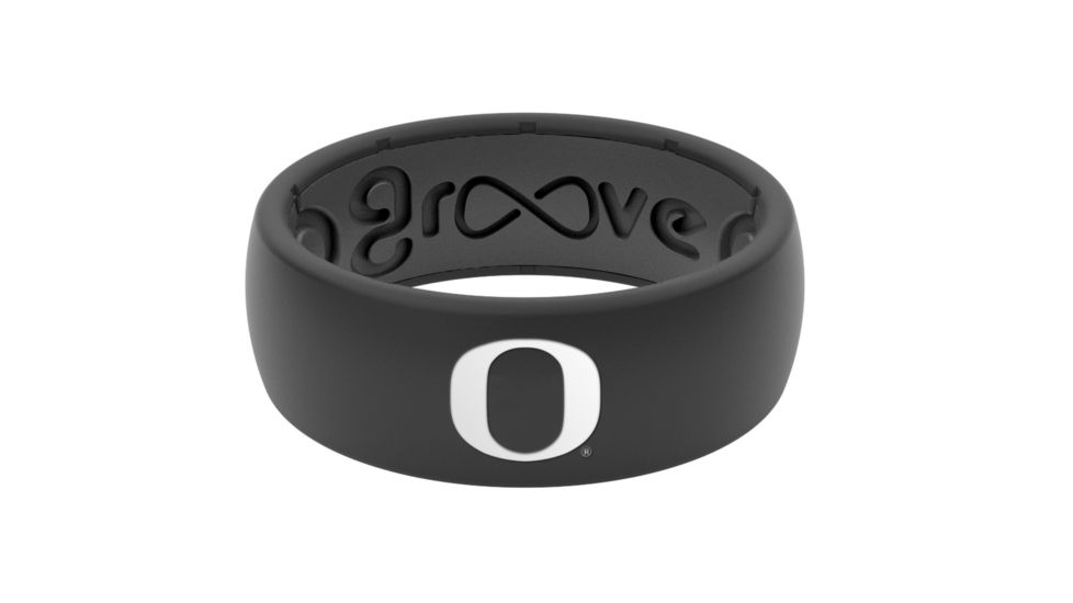 Groove Life Original - Collegiate Oregon  Silicone Ring, Black, 7 TGV-RNG-OR-CL-OREG-BK-07