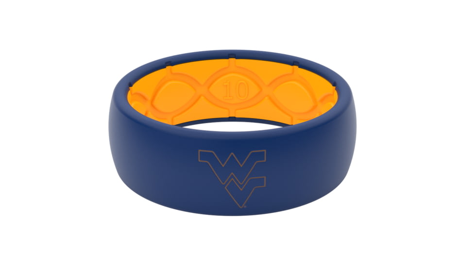 Groove Life Original - Collegiate West Virginia Silicone Ring, Blue/Gold, 8, 11956