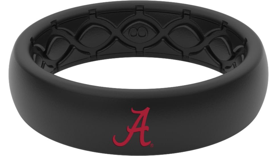 Groove Life Thin Alabama Color Logo Silicone Ring, Black, 04, 57266