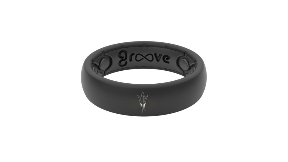 Groove Life Thin - Collegiate Arizona State Silicone Ring, Black, 10 TGV-RNG-TN-CL-AZST-BK-10