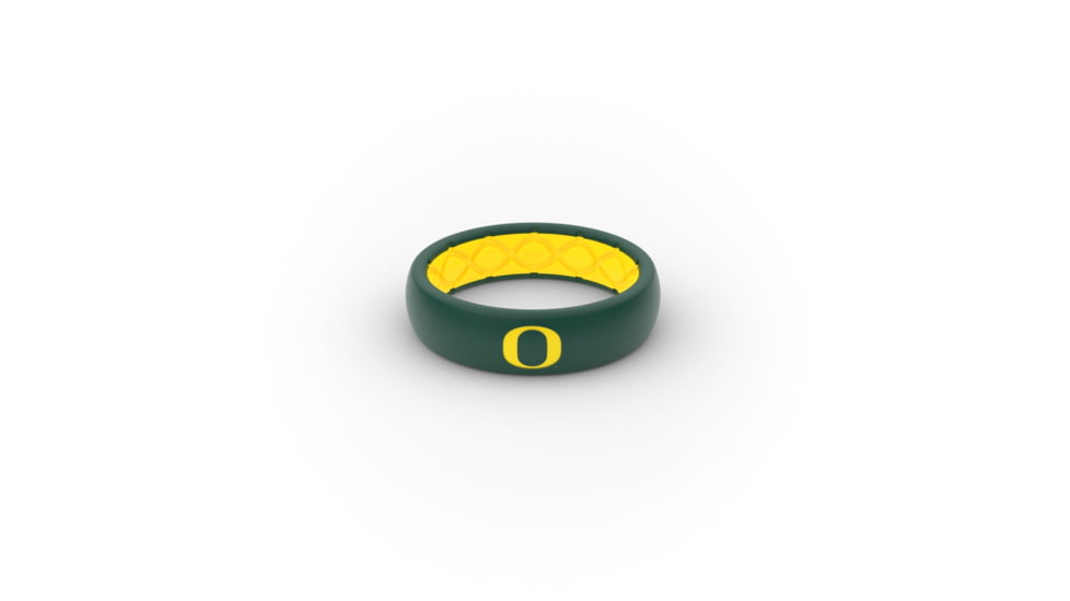 Groove Life Thin - Collegiate Oregon Silicone Ring, Green/Yellow, 9 TGV-RNG-TN-CL-OREG-GY-9