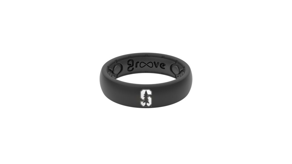 Groove Life Thin - Collegiate Stanford Silicone Ring, Black, 10 TGV-RNG-TN-CL-STAN-BK-10
