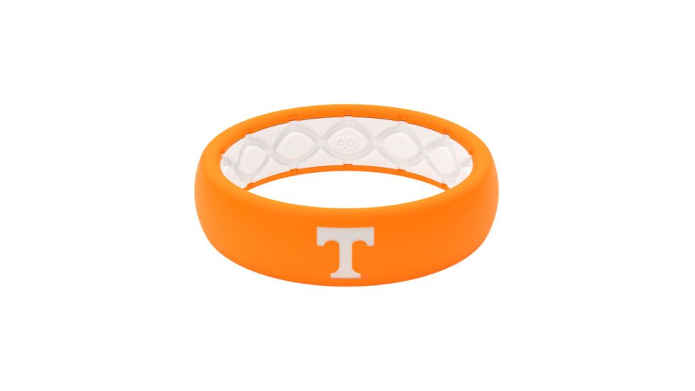 Groove Life Thin - Collegiate Tennessee Full Logo Silicone Ring, Orange/White, 6, 12538