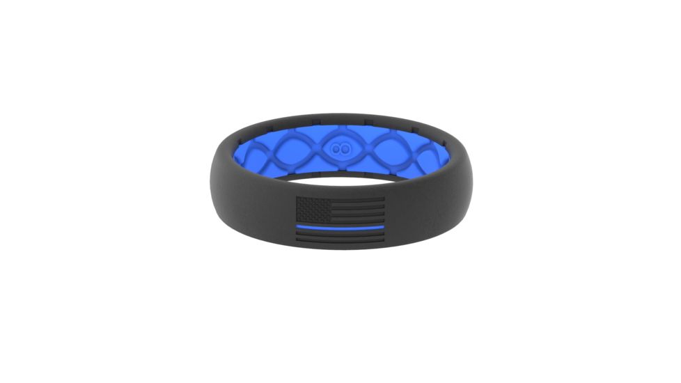 Groove Life Thin - Protector Silicone Ring, Black/Blue, 4 TGV-RNG-TN-PRT-BLU-04