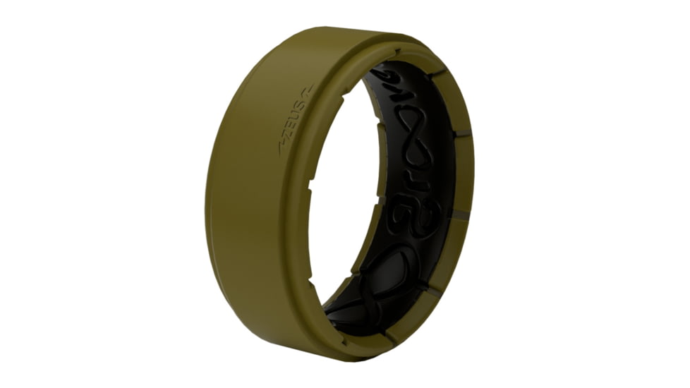 Groove Life Zeus Step Olive Drab Silicone Ring, Green, 08, 25075